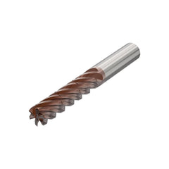 Corner Radius End Mill: 16.00 mm Dia, 65.00 mm LOC, 0.05 mm Radius, 6 Flute, Solid Carbide