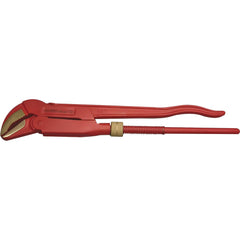 Pipe Wrenches; Wrench Type: NonSparking, Corner Pipe Wrench 45 Deg, Swedish; Maximum Pipe Capacity (Inch): 1-1/2; Overall Length (mm): 420.0000; Material: Aluminum Bronze; Jaw Texture: Serrated