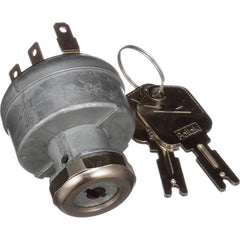 Automotive Switches; Switch Type: Ignition Switch-12v; Number Of Connections: 5; Contact Form: .25 Blade; Sequence: ACC-Off-On/ACC-Start; Amperage: 30; Voltage: 12; Color: Gray; Actuator Type: Key Manual