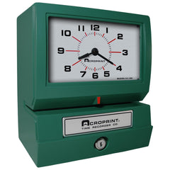 Time Clocks & Time Recorders; Power Source: 115 VAC; Display Type: Dial; Registration Output: Month, day, 1 - 12 hr., 0 - 59 min.; Material: Metal; Material: Metal; Color: Green; Color: Green; Standards: CSA; UL; Approval Listing/Regulations: CSA; UL; Min