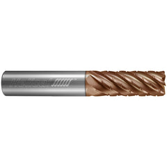 Corner Radius End Mill: 3/8" Dia, 3/4" LOC, 0.0150" Radius, 3 Flute, Solid Carbide