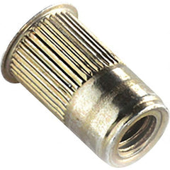 Press Fit Threaded Inserts; Product Type: Flanged; For Material Type: Metal; Material: Steel; System of Measurement: Inch; Overall Length (Decimal Inch): 0.5850; Thread Size: #10-24; Insert Diameter (Decimal Inch): 0.2960; Hole Diameter (Decimal Inch): 0.