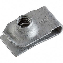 Clip On & Floating Nuts; 10-32X.026 25/PK STEEL U NUT