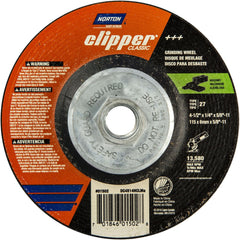 Depressed-Center Wheels; T27 4.5X1/4X5/8-11 24G CLIPPER CONCRETE GRND WHL