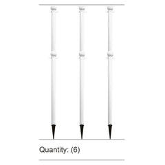 Pedestrian Barrier Kits; Chain Material: Polyethylene; Post Material: HDPE; Surface Pattern: Solid Color; Chain Color: White; Post Color: White; Chain Trade Size: 8; Inside Link Length: 1.32 in; Inside Link Width: 0.47