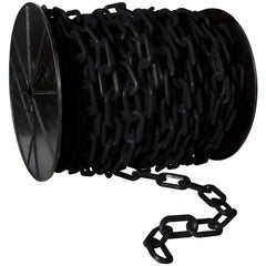 Barrier Rope & Chain; Type: Safety Chain; Snap End Material: Polyethylene, Plastic; Hook Fitting Material: Plastic; Color: Black; Link Type: Straight Link; Rope/ Chain Material: Polyethylene, Plastic