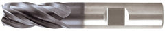 Corner Radius End Mill: 1" Dia, 2" LOC, 0.0300" Radius, 4 Flute, Solid Carbide