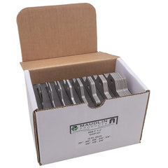 Shim Stock Sets; Product Type: Slotted Shim; Material: Stainless Steel; Material Grade: Type 302/304; Overall Length (Inch): 2; Width (Inch): 1-5/8; Number Of Pieces: 80; Slot Width (Inch): 2; Assortment Thicknesses (Decimal Inch): (10) Each: 0.001;0.003;