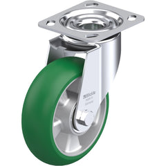 Top Plate Casters; Mount Type: Plate; Number of Wheels: 1.000; Wheel Diameter (Inch): 8; Wheel Material: Polyurethane; Wheel Width (Inch): 1-9/16; Wheel Color: Dark Gray