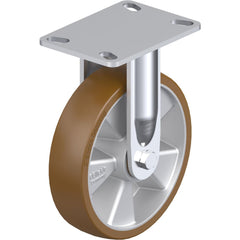 Top Plate Casters; Mount Type: Plate; Number of Wheels: 1.000; Wheel Diameter (Inch): 3-1/8; Wheel Material: Polyurethane; Wheel Width (Inch): 1-3/16; Wheel Color: Light Brown