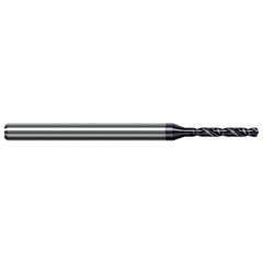 Micro Drill Bit: 0.1200" Dia, 140 deg, Solid Carbide