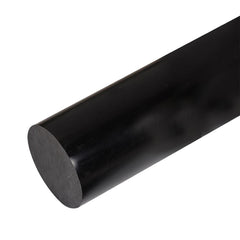 Plastic Rod: 72" Long, 1.5" Dia, Black, Opaque, 5000 - 1000 psi Tensile Strength