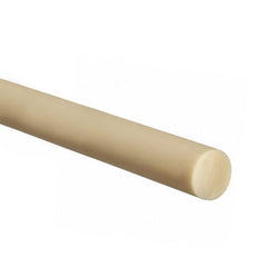 Plastic Rod: 12" Long, 0.5" Dia, Natural Color, Opaque, 5000 psi Tensile Strength