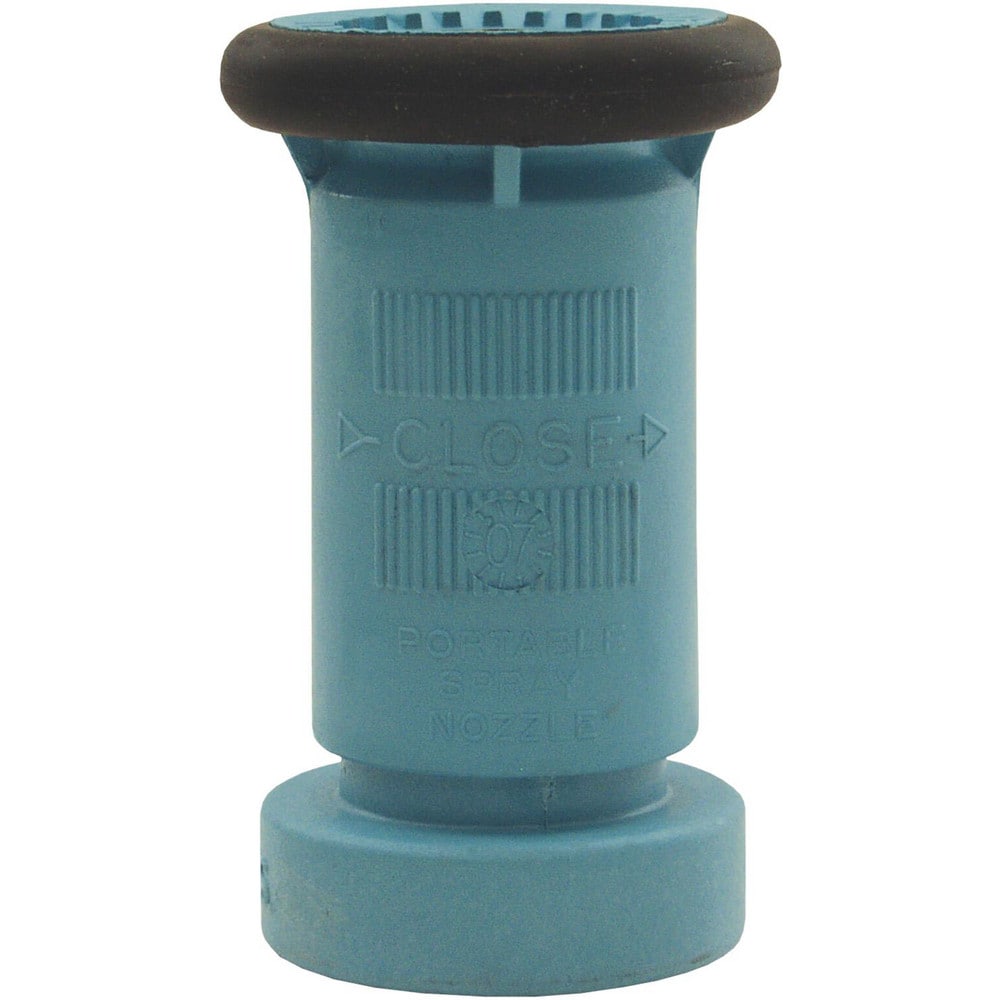 Hose Nozzles; Nozzle Type: Refinery Fog; Material: Polycarbonate; Hose Diameter: 1.5; Maximum Pressure: 100; Thread Standard: NPSH; Thread Size: 1-1/2; Color: Blue