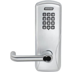 Lever Locksets; Lockset Type: Classroom; Key Type: Keyed Different; Back Set: 2-3/4; Cylinder Type: Less Core; Material: Metal; Door Thickness: 1-3/4; Finish: Satin Chrome