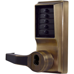 Lever Locksets; Lockset Type: Entrance; Key Type: Keyed Different; Back Set: 2-3/4; Cylinder Type: Less Core; Material: Metal; Door Thickness: 1-3/4; Finish: Satin Brass