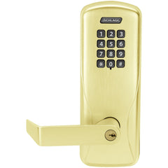 Lever Locksets; Lockset Type: Classroom; Key Type: Keyed Different; Back Set: 2-3/4; Cylinder Type: Conventional; Material: Metal; Door Thickness: 1-3/4; Finish: Bright Brass