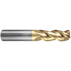 Corner Radius End Mill: 3/8" Dia, 1" LOC, 0.50 mm Radius, 5 Flute, Solid Carbide