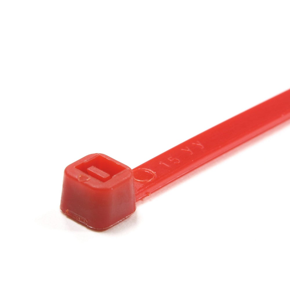 Cable Ties; Cable Tie Type: Standard Cable Tie; Locking Style: Plastic Pawl; Material: Polyamide; Color: Red; Overall Length: 8.00; Overall Width (Decimal Inch - 4 Decimals): 0.1400; Maximum Bundle Diameter (Decimal Inch): 2.1300