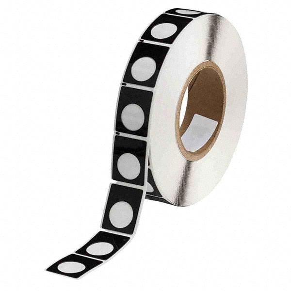 Label Maker Label: Black, Polyester, 500 per Roll