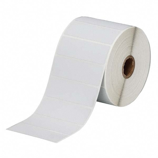 Label Maker Label: Light Gray, Metallized Polyester, 1,500 per Roll