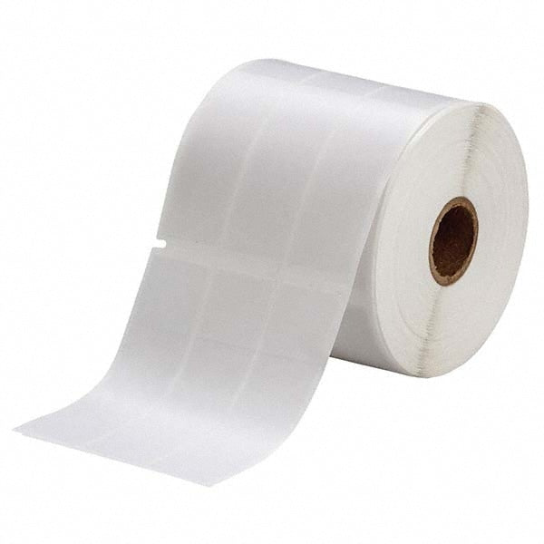 Label Maker Label: Clear & White, Vinyl, 1,500 per Roll