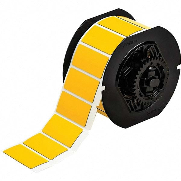 Label Maker Label: Yellow, Polyester, 300 per Roll