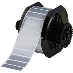 Label Maker Label: Light Gray, Metallized Polyester, 2,500 per Roll