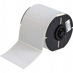 Label Maker Label: Light Gray, Metallized Polyester, 500 per Roll