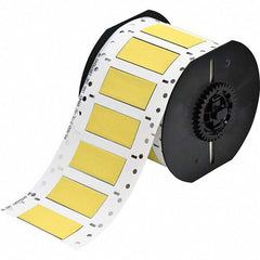 Label Maker Label: Yellow, Polyolefin, 350 per Roll