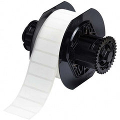 Label Maker Label: White, Polyester, 1,500 per Roll