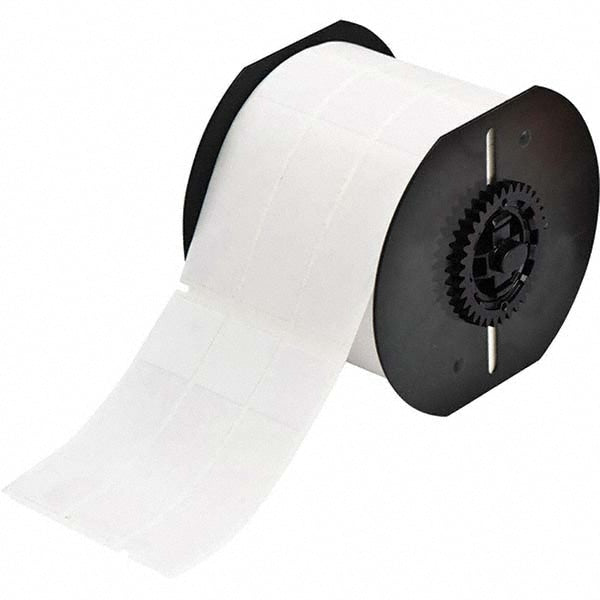 Label Maker Label: Clear & White, Vinyl, 1,200 per Roll