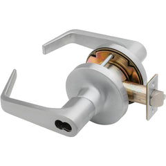 Lever Locksets; Lockset Type: Office; Key Type: Keyed Different; Back Set: 2-3/4; Cylinder Type: Less Core; Material: Metal; Door Thickness: 1-3/4 to 2-1/4; Finish: Satin Chrome