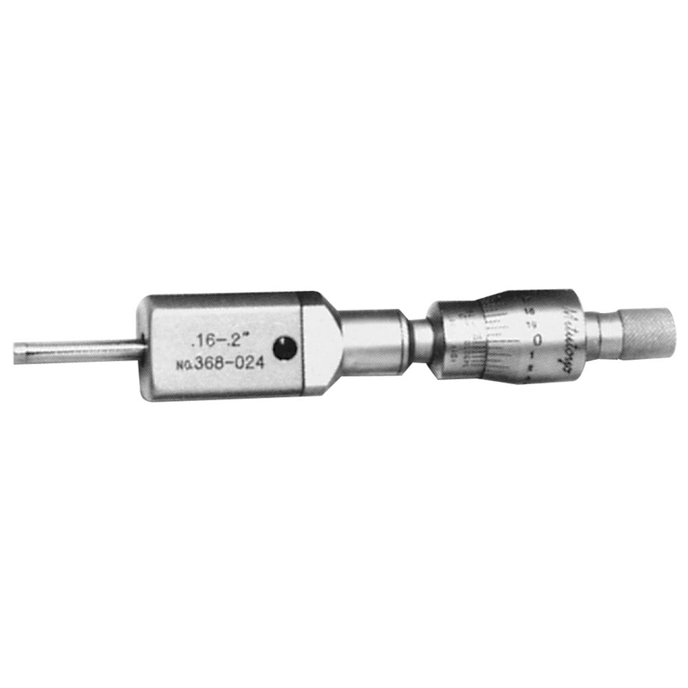 Mechanical Inside Micrometers; Minimum Measurement (Decimal Inch): 0.1600; Maximum Measurement (Decimal Inch): 0.2000; Rod Type: Solid; Thimble Type: Ratchet Stop