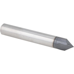 Chamfer Mill: 3/8" Dia, 3/8" Shank Dia, 50 deg, 2 Flute, Solid Carbide, Single End