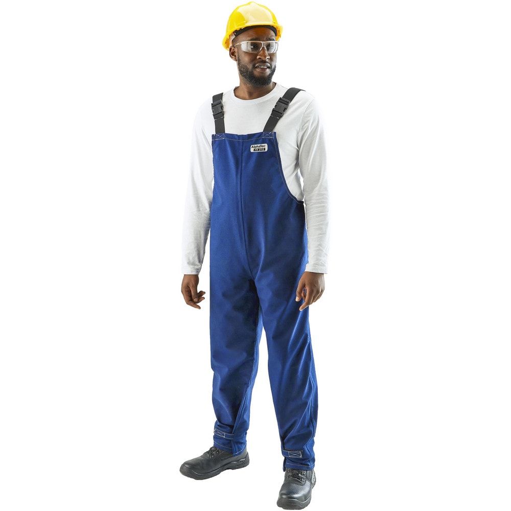 Non-Disposable Rain & Chemical-Resistant Overalls: Chemical, Size 7X-Large, Blue, Nomex