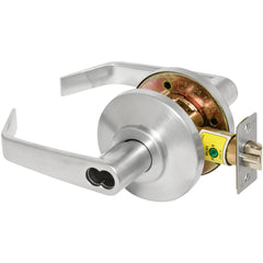 Lever Locksets; Lockset Type: Classroom; Key Type: Keyed Different; Back Set: 2-3/4; Cylinder Type: Less Core; Material: Metal; Door Thickness: 1-3/8 to 2; Finish: Satin Chrome