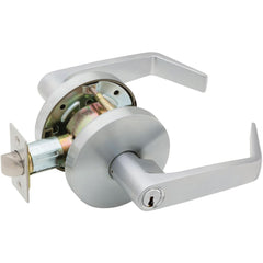 Lever Locksets; Lockset Type: Entrance; Key Type: Keyed Different; Back Set: 2-3/4; Cylinder Type: Key in Lever Cylinder; Material: Metal; Door Thickness: 1-3/8 to 2; Finish: Satin Chrome