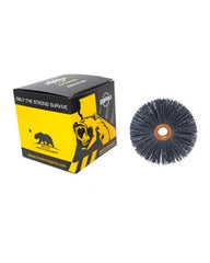 3″ Diameter × 1/2″ Width, 320 Grit, Silicon Carbide, 0.022″ Crimped Bristle, Wheel Brush