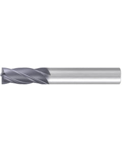 ‎Square End Mill; 1/4″ Dia. × 3/4″ LOC × 1/4″ Shank Dia. × 2-1/2″ OAL ; 5 FL ; Carbide ; AlCr ; Series Top-Cut VAR