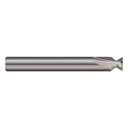 ‎Keyseat Cutter, 1/8″ Dia. × 1/8″ Shank Dia. × 1/16″ CW × 1-1/2″ OAL, 2 Teeth, 60 Degrees, Carbide, Round Shank, Uncoated, Specialty Profiles