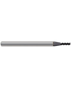 ‎3/32″ Cutting Dia. × 1/8″ Shank Size × 0.279″ LOC × 1-1/2″ OAL, 4 Flute, Carbide, AlTiN Nano, 0.005″ Corner Radius End Mill