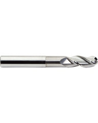 19518 Ballnose End Mill, 1/4″ Dia. × 3/4″ LOC × 1/4″ Shank Dia. × 4″ OAL, 3 Flute, Carbide, Uncoated