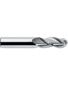 18996 Ballnose End Mill, 3/4″ Dia. × 1″ LOC × 3/4″ Shank Dia. × 4″ OAL, 3 Flute, Carbide, Fordlube