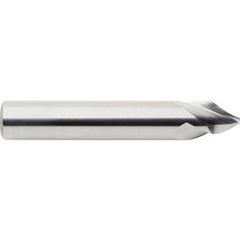 ‎35000 - 1/8″ Diameter × 0.074″ Flute Length × 1-1/2″ Overall Length, 3 Flute, 60 Degree Point Angle, Carbide Chamfer Mill