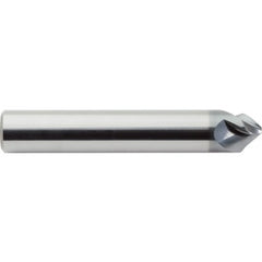 ‎35018 - 3/8″ Diameter × 0.153″ Flute Length × 2-1/2″ Overall Length, 3 Flute, 90 Degree Point Angle, Carbide Chamfer Mill