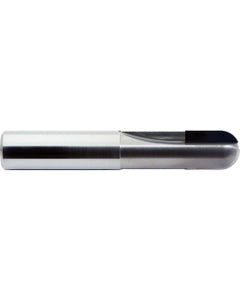 90121 Ballnose End Mill, 1/4″ Dia. × 3/8″ LOC × 1/4″ Shank Dia. × 2″ OAL, 2 Flute, Carbide, Uncoated