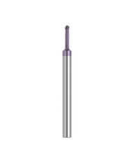 Ballnose End Mill - 1.2 mm Dia. × 0.8 mm LOC × 3 mm Shank Dia. × 60 mm OAL, 2 Flute, Carbide, Hard'X