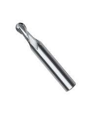 Ballnose End Mill - 1 mm Dia. × 0.0591″ LOC × 3 mm Shank Dia. × 39 mm OAL, 2 Flute, Carbide