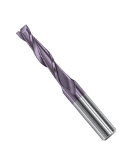 0.6 mm Dia. × 0.118″ LOC × 0.118″ Shank Dia. × 1.535″ OAL, 2 Flute, Carbide, Hard'X Miniture End Mill